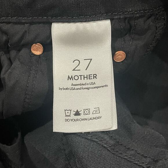 Mother The Looker Ankle Fray Jeans in Guilty As Sin Size 27 - Picture 10 of 12